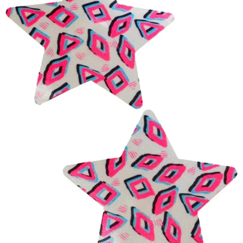 GE Apparel Hot Pink Diamonds On Star Nipple Pasties