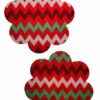 GE Apparel Red Zig Zag Petal Nipple Pasties