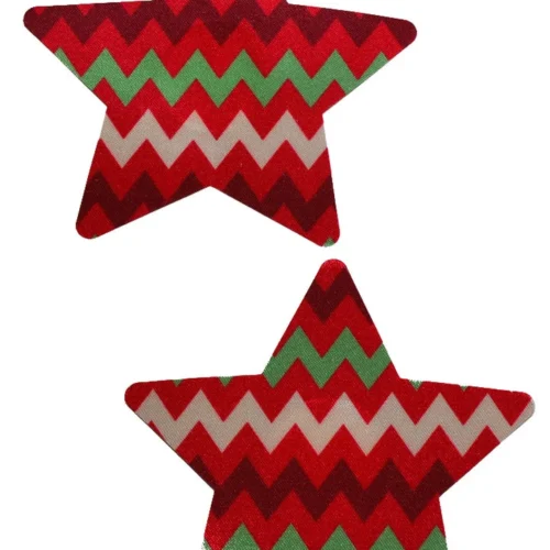 GE Apparel Red Zig Zag Star Nipple Pasties