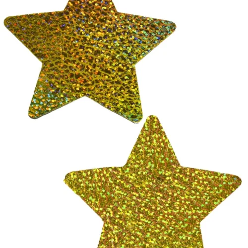 GE Apparel Sparkly Gold Star Nipple Pasties