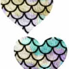 GE Apparel Metallic Mermaid Heart Nipple Pasties