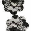 GE Apparel Black Floral Lace Nipple Petal Pasties