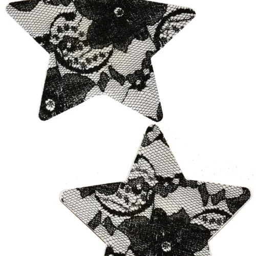 GE Apparel Black Floral Lace Nipple Pasties