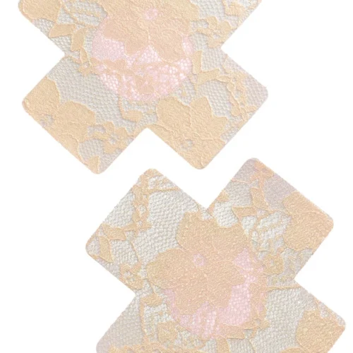 GE Apparel Beige Lace Double X Pasties