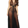 Dreamgirl Lingerie It's Greek To Me Black Grecian Gown