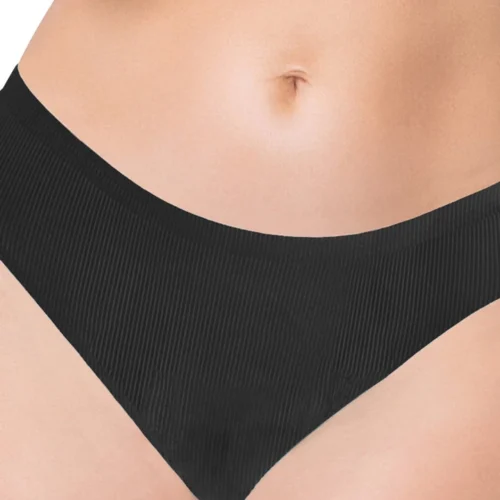 Seven Til Midnight Black Shadow Stripe Thong Panty