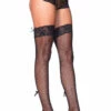 Leg Avenue Fishnet Lace-Up Panty & Backseam Stockings Lingerie