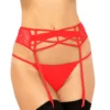 René Rofé Lingerie Red Bandage Pleasure Garter Belt