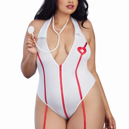 Dreamgirl Care Cutie Sexy Nurse Lingerie Teddy