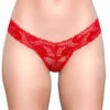 Be Wicked Classic Red Lace Thong Panty Lingerie