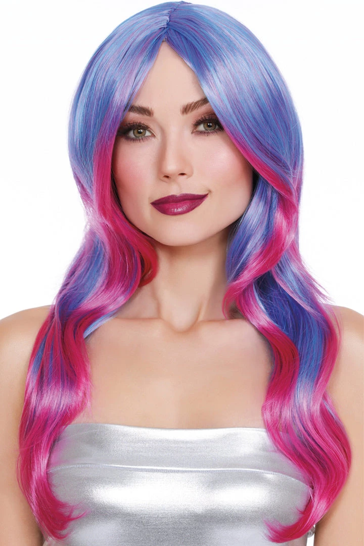 Dreamgirl Wigs Pink And Blue Ombre Long Layered Wig 1 Dreamgirl Wigs Pink And Blue Ombre Long Layered Wig