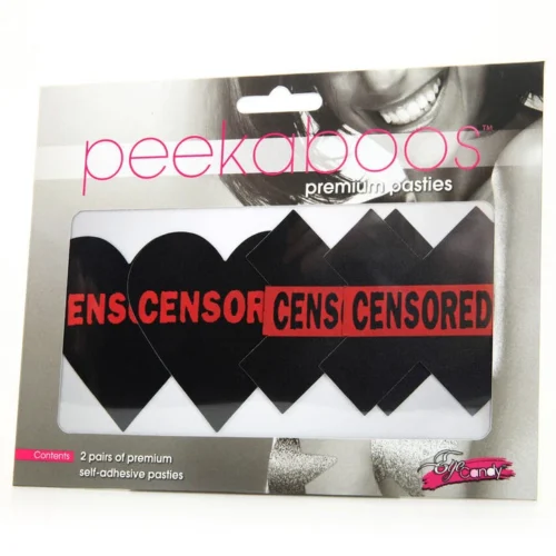 XGEN Censored Hearts And X Nipple Pasties Lingerie