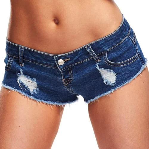 XGEN Lingerie Blue Cheeks Denim Dark Wash Boyshort