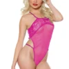 Allure Hot Pink Daphne Teddy Lingerie