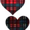 GE Apparel Red Plaid Heart Pasties