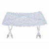 Shirley Of Hollywood White Stretch Lace Garter Belt