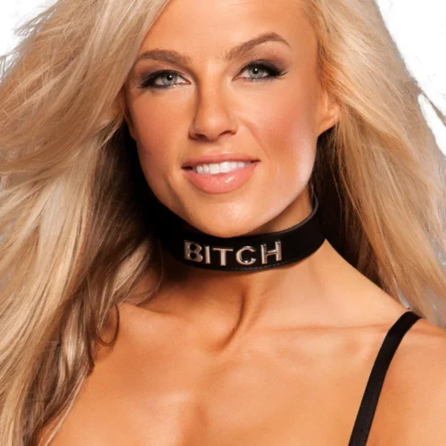 Allure Accessories Talk Dirty To Me 'BITCH' BDSM Choker