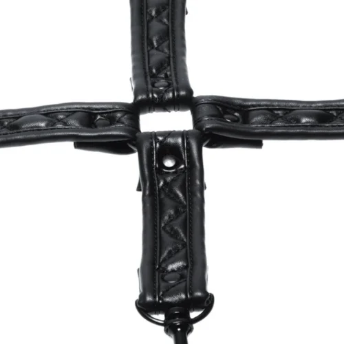 Allure Quilted Faux Leather Hog Tie Restraint Lingerie
