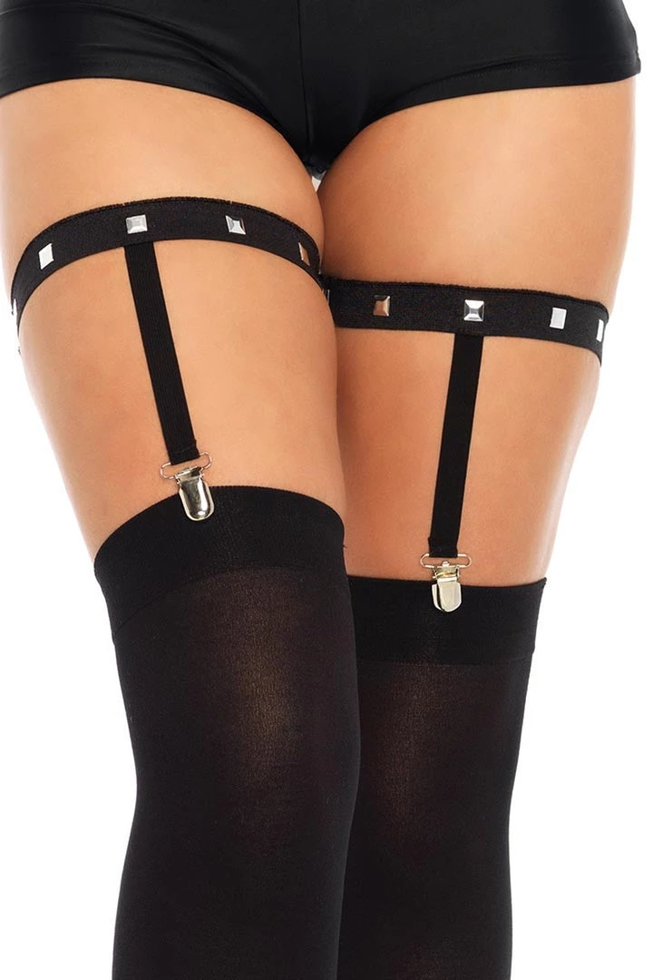 Leg Avenue Black Studded Thigh High Leg Harnesses 2 Leg Avenue Black Studded Thigh High Leg Harnesses