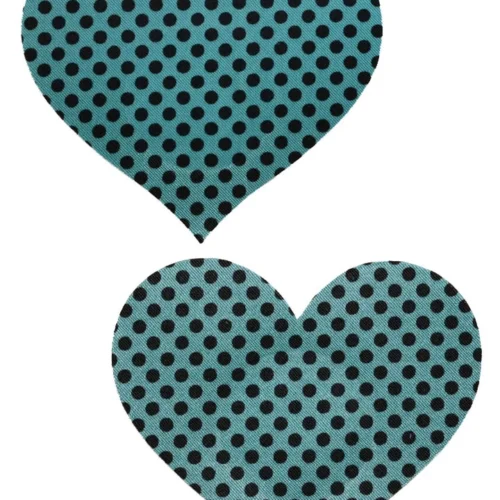 GE Apparel Aqua Blue Heart Nipple Pasties
