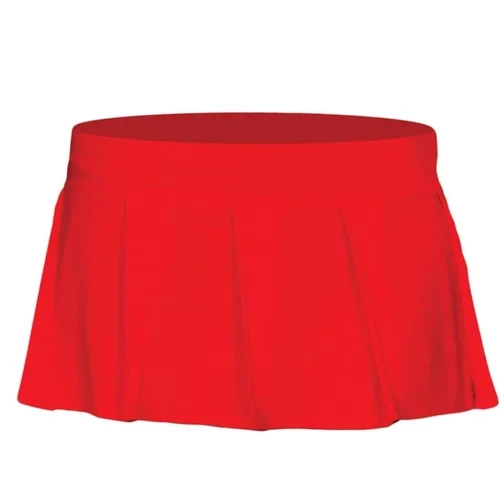 Music Legs Red Pleated Skirt