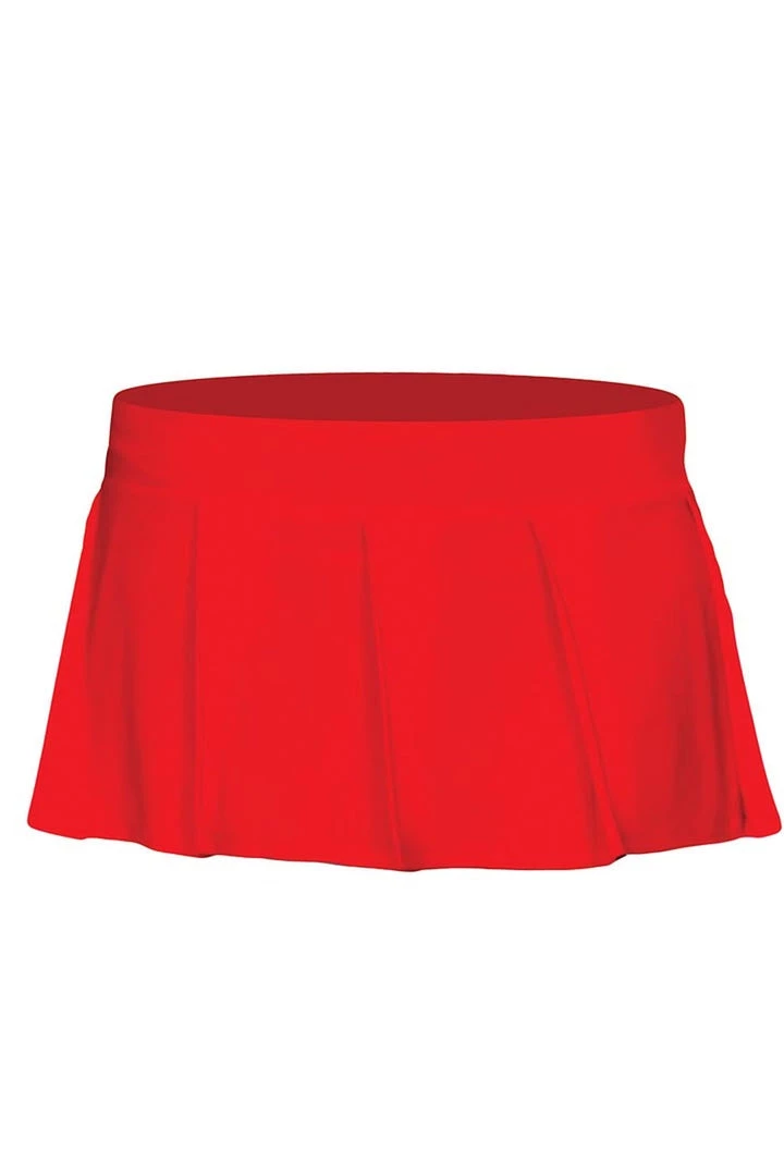 Music Legs Red Pleated Skirt 2 Music Legs Red Pleated Skirt