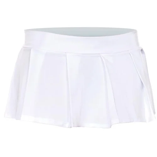 Music Legs White Pleated Skirt Bottoms