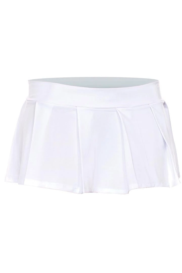 Music Legs White Pleated Skirt Bottoms 2 Music Legs White Pleated Skirt Bottoms