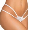 Shirley Of Hollywood Panties White Stretch Lace Thong Panty