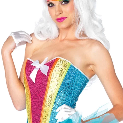 Leg Avenue Pride Month Wear Rainbow Sequin Corset