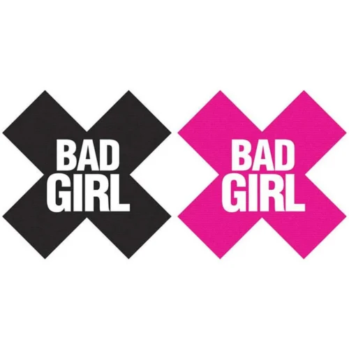 XGEN Bad Girl - Black-Pink Nipple Pasties Lingerie