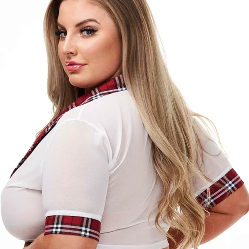 XGEN Lingerie Wine Teacher Pet Schoolgirl Top