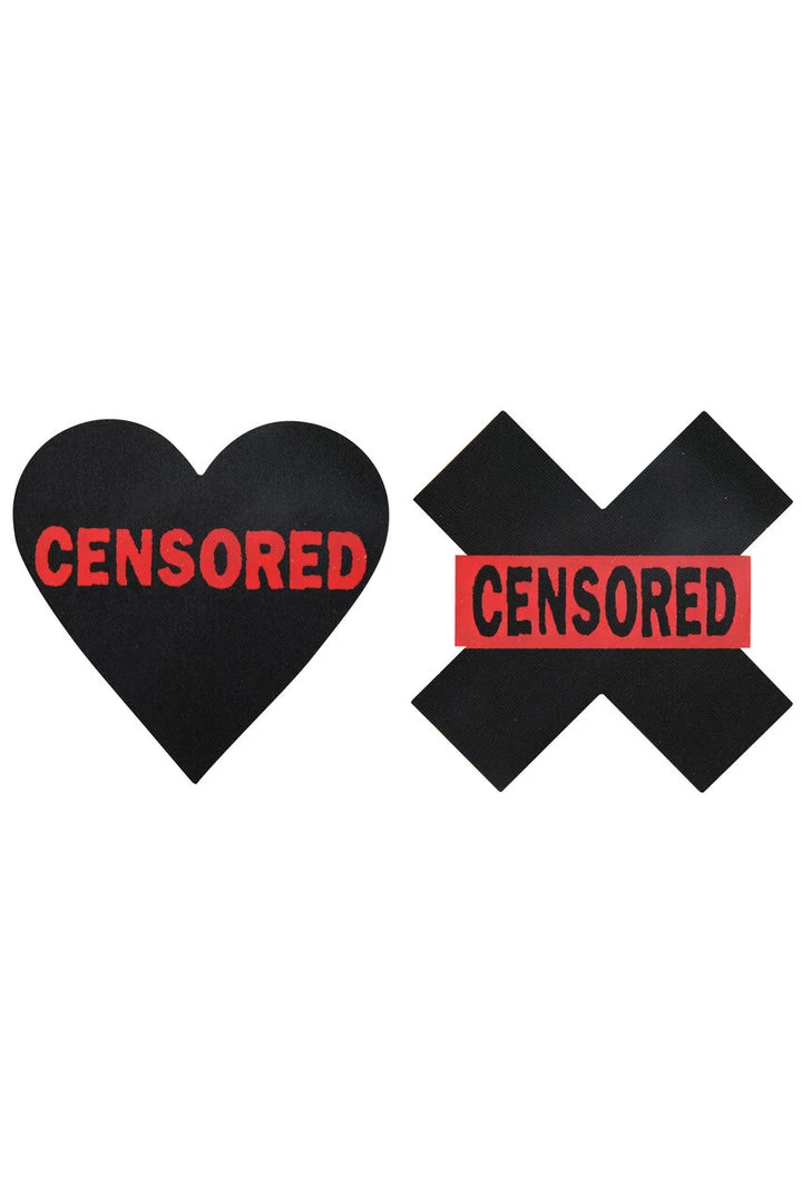 XGEN Censored Hearts And X Nipple Pasties Lingerie 2 XGEN Censored Hearts And X Nipple Pasties Lingerie