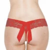 Shirley Of Hollywood Panties Red Crotchless Lace Panty With Back Bow
