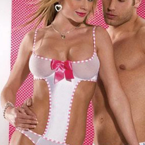 Coquette Pink Striped Teddy