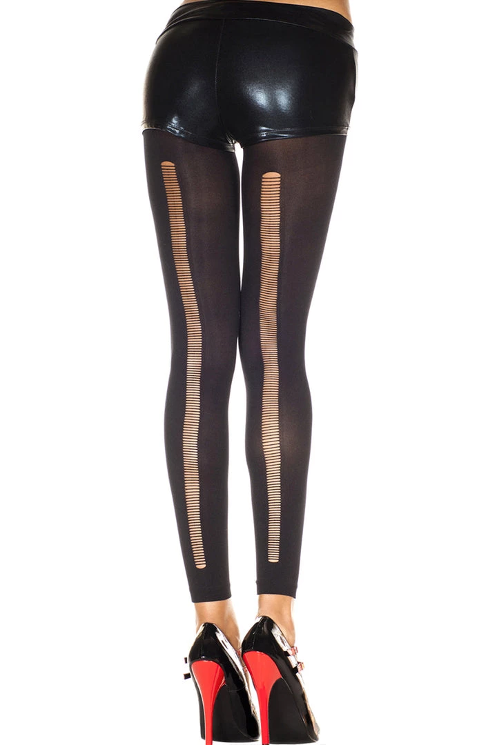 Music Legs Hosiery Slashed Back Footless Tights 1 Music Legs Hosiery Slashed Back Footless Tights