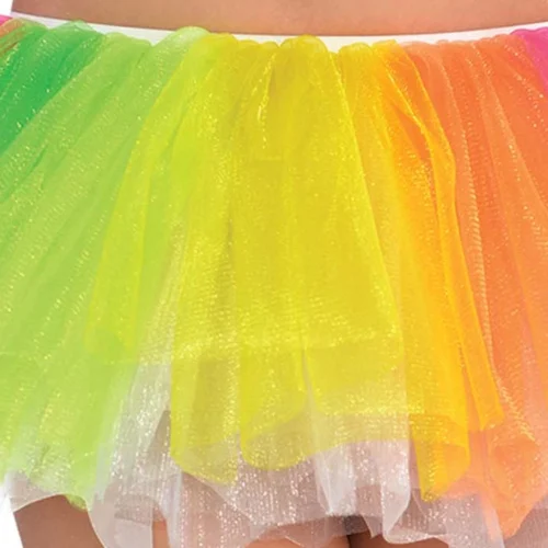 AMSCAN Neon Rainbow Tulle Tutu