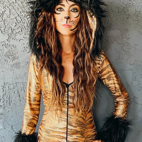 3WISHES Metallic Hooded Tiger Costume