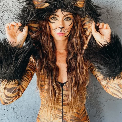 3WISHES Metallic Hooded Tiger Costume