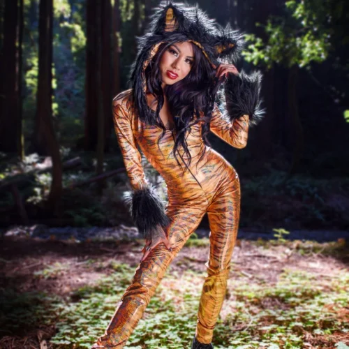 3WISHES Metallic Hooded Tiger Costume