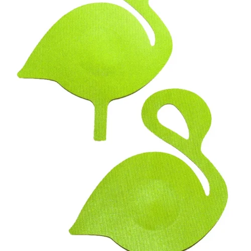 GE Apparel Lime Green Flamingo Nipple Pasties