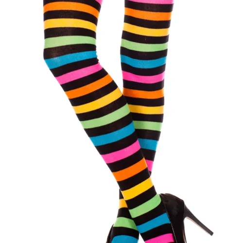 Music Legs Rainbow Thigh High Sock Stockings