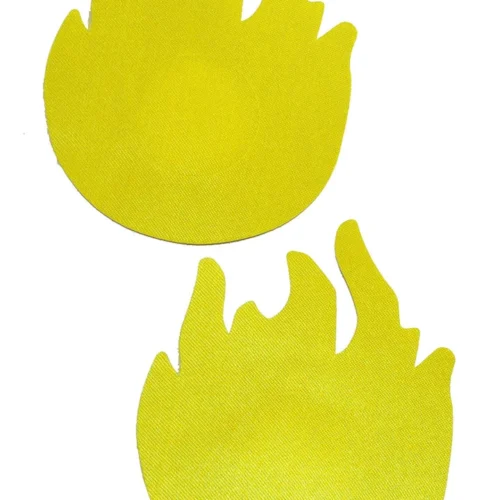 GE Apparel Yellow Flame Nipple Pasties