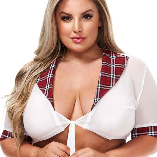 XGEN Lingerie Wine Teacher Pet Schoolgirl Top