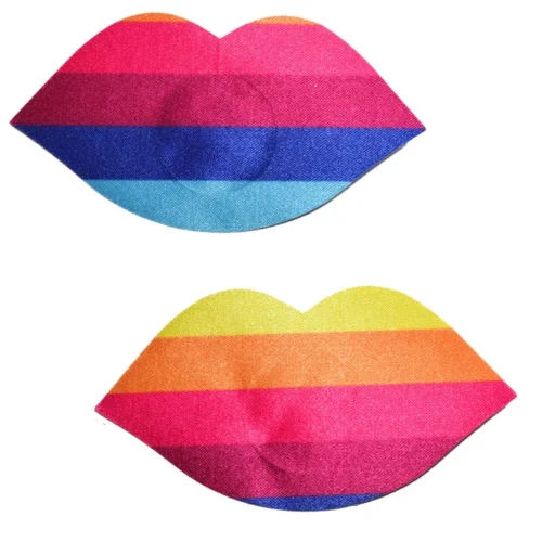 GE Apparel Rainbow Lips Nipple Pasties