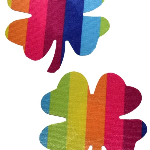 GE Apparel Mini Rainbow Shamrock Nipple Pasties