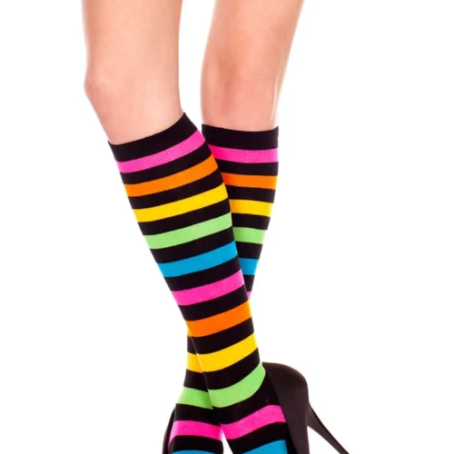 Music Legs Rainbow Knee High Sock Stockings Hosiery