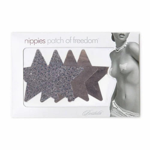 Entrenue Night Fever Dark Silver Star Pasties