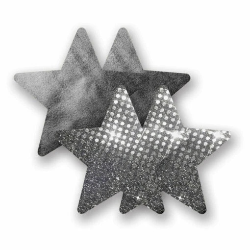 Entrenue Night Fever Dark Silver Star Pasties
