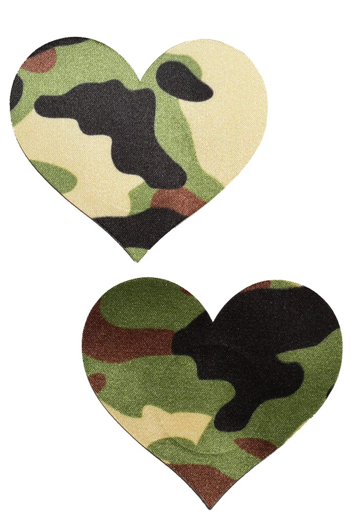 GE Apparel Camouflage Heart Pasties 1 GE Apparel Camouflage Heart Pasties